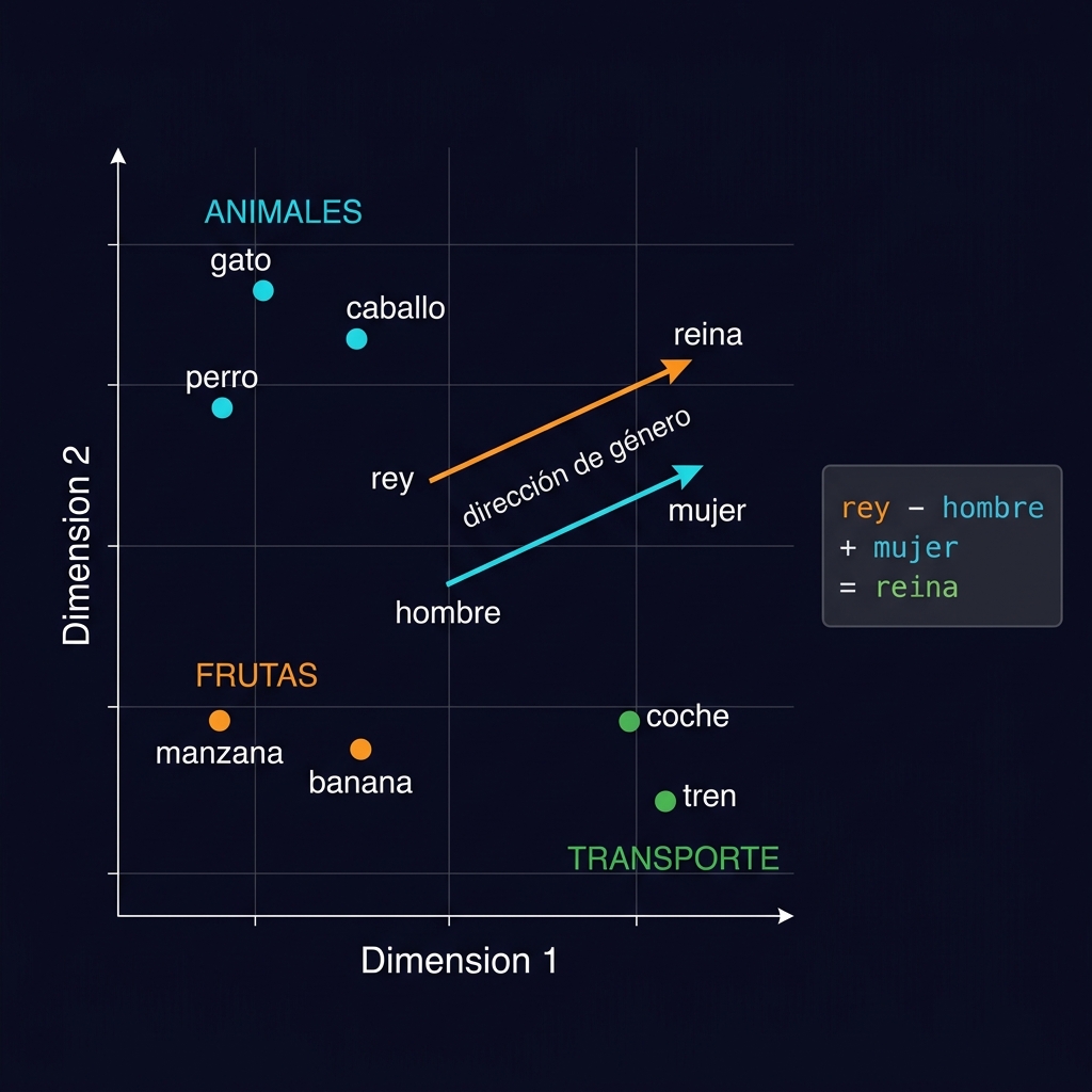 Espacio de Embeddings y Analogías Vectoriales